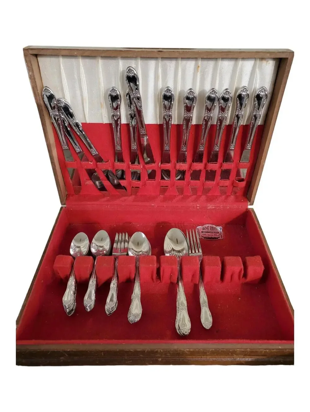 Fenway Daydream Oneida flatware set, Stainless Silverware, mcm, 56 pcs